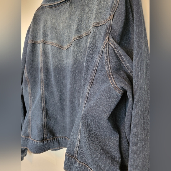 Jessica Simpson Women's Plus Size Dark Wash  Denim Jacket - 3X - Picture 3 of 8